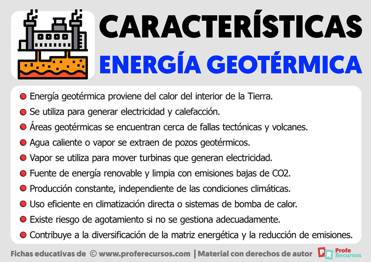 Características de la Energía Geotérmica