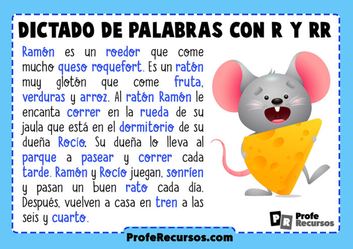 Dictados Cortos Con R Y Rr Para Ni Os De Primaria