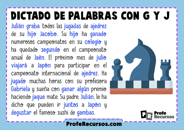 Dictados Cortos Con G Y Con J Para Ni Os De Primaria