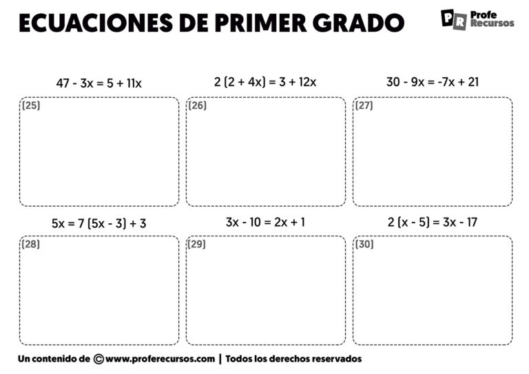 Ecuaciones De Primer Grado Con Parentesis