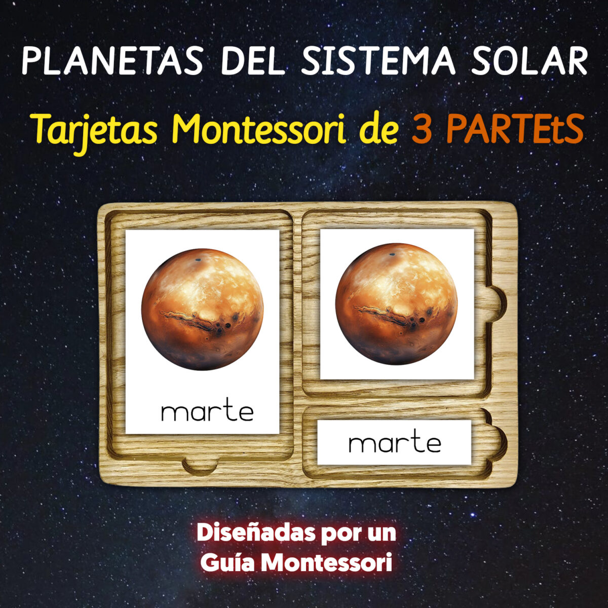 Planetas Del Sistema Solar Tarjetas Montessori