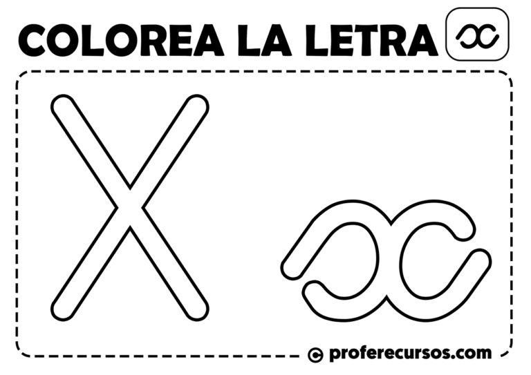 Letra X Para Colorear