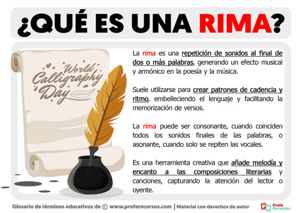 Qu Es La Rima Definici N De Rima