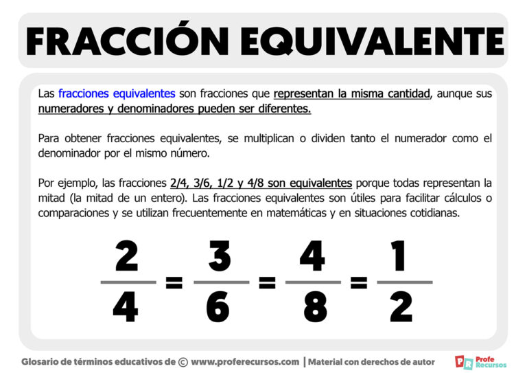 Qué es una Fracción Equivalente