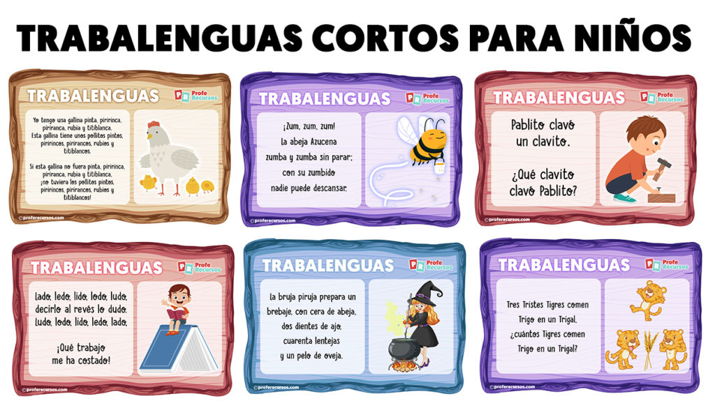 Trabalenguas cortos para niños faciles y divertidos