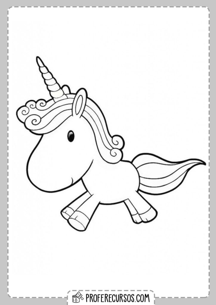 Unicornio Kawaii Para Pintar Profe Recursos 8815