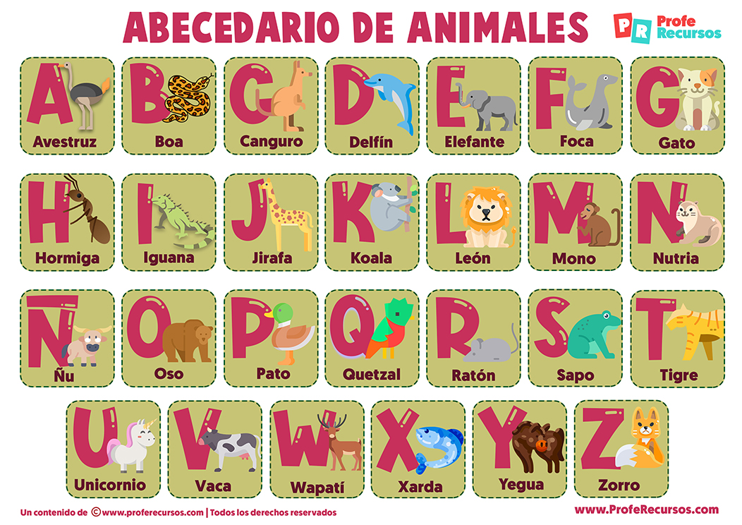 abecedario con dibujos para niños 14178525 Vector en Vecteezy