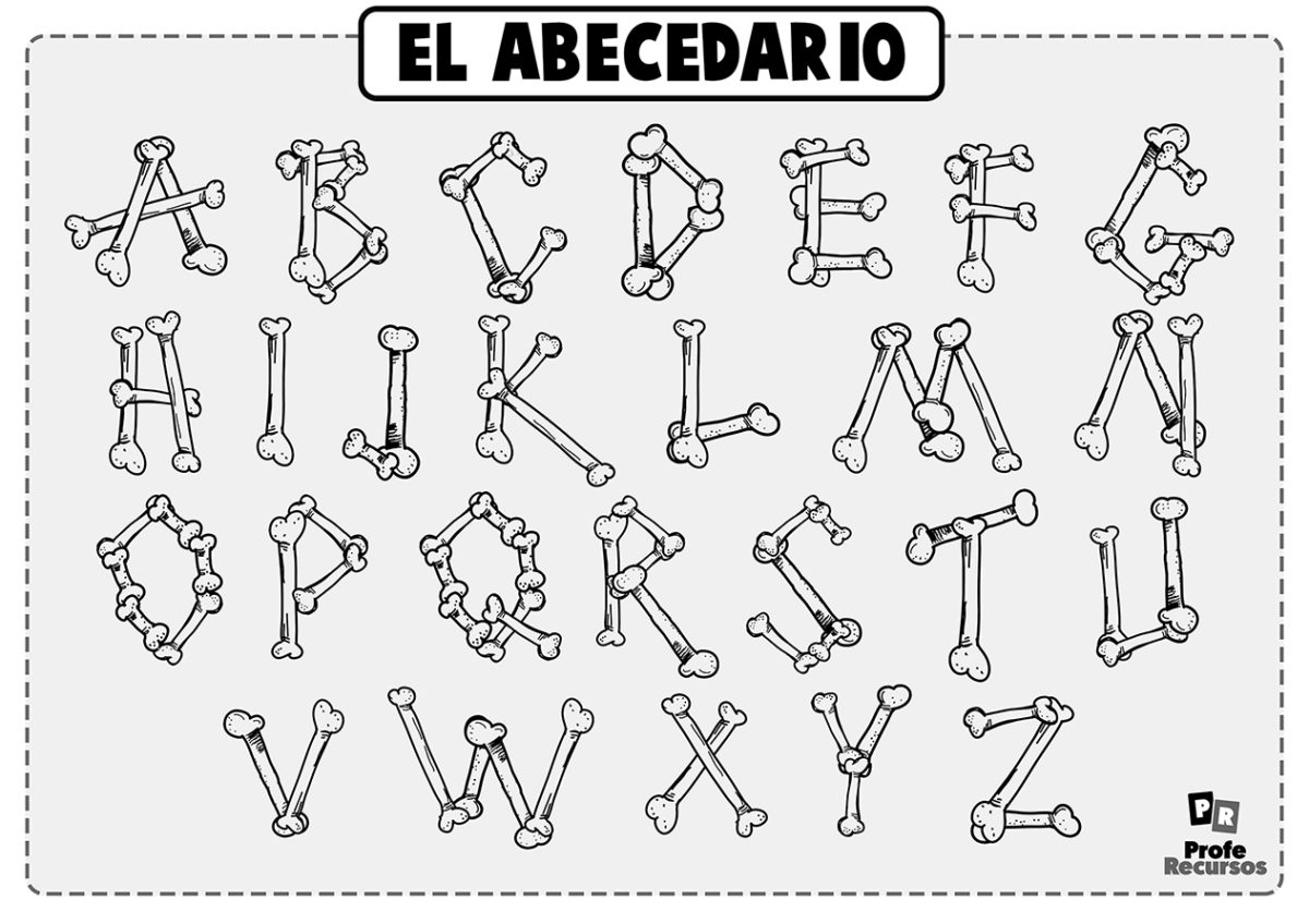 Abecedario para colorear letras raras - Profe Recursos