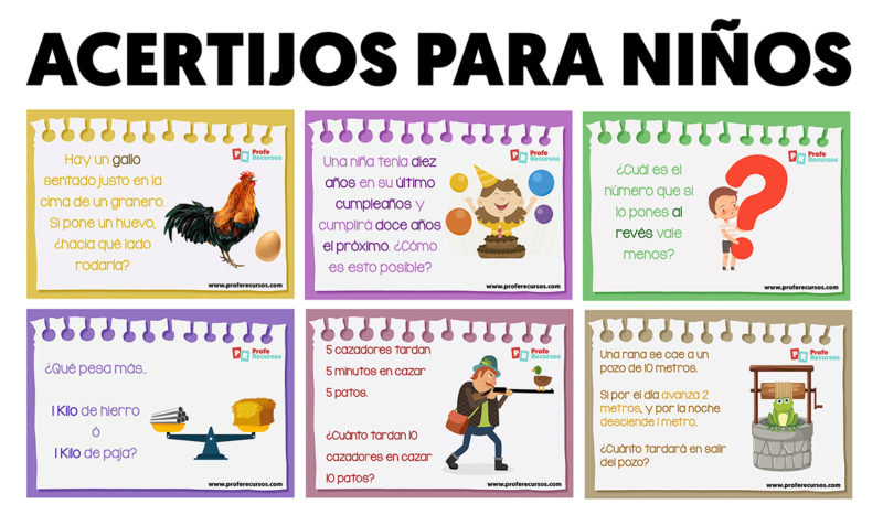 Acertijos Cortos Y Fáciles Para Niños | Acertijos Infantiles