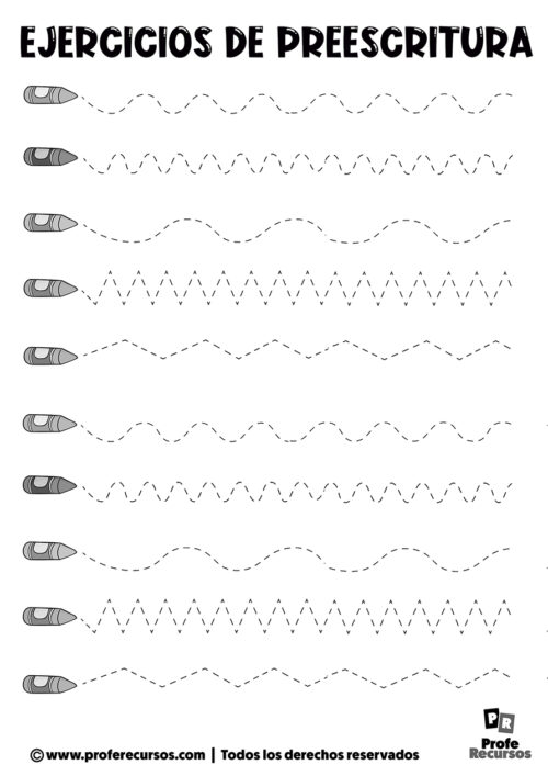 Ejercicios De Preescritura Para Niños | LISTOS Para IMPRIMIR