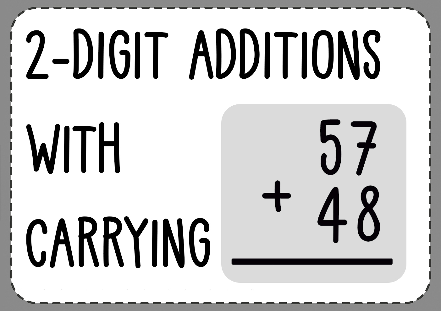 2 Digit Addition With Carrying Math Worksheets