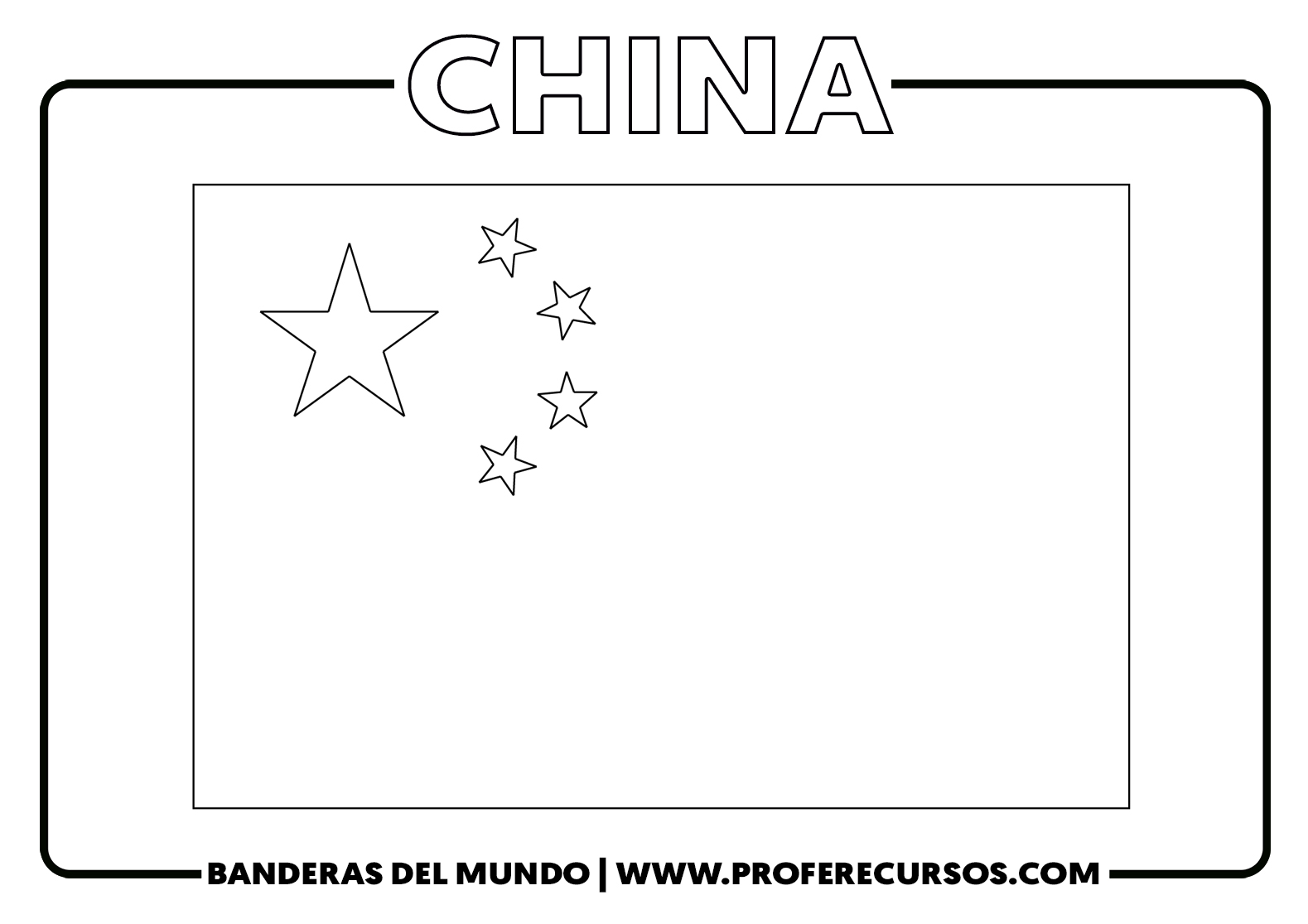 Bandera de china para colorear