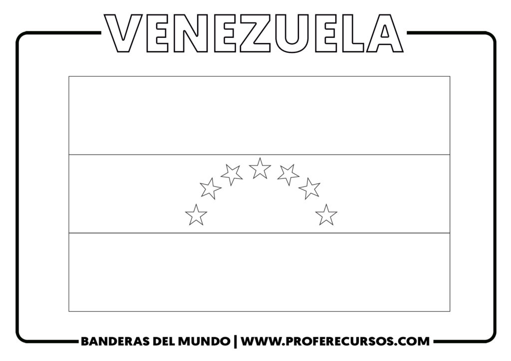 Bandera de venezuela para colorear - Profe Recursos