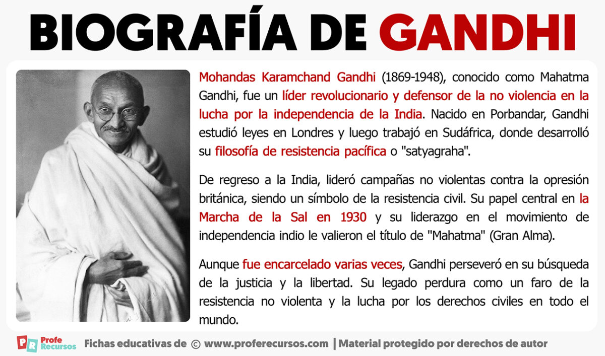 gandhi biografia resumen