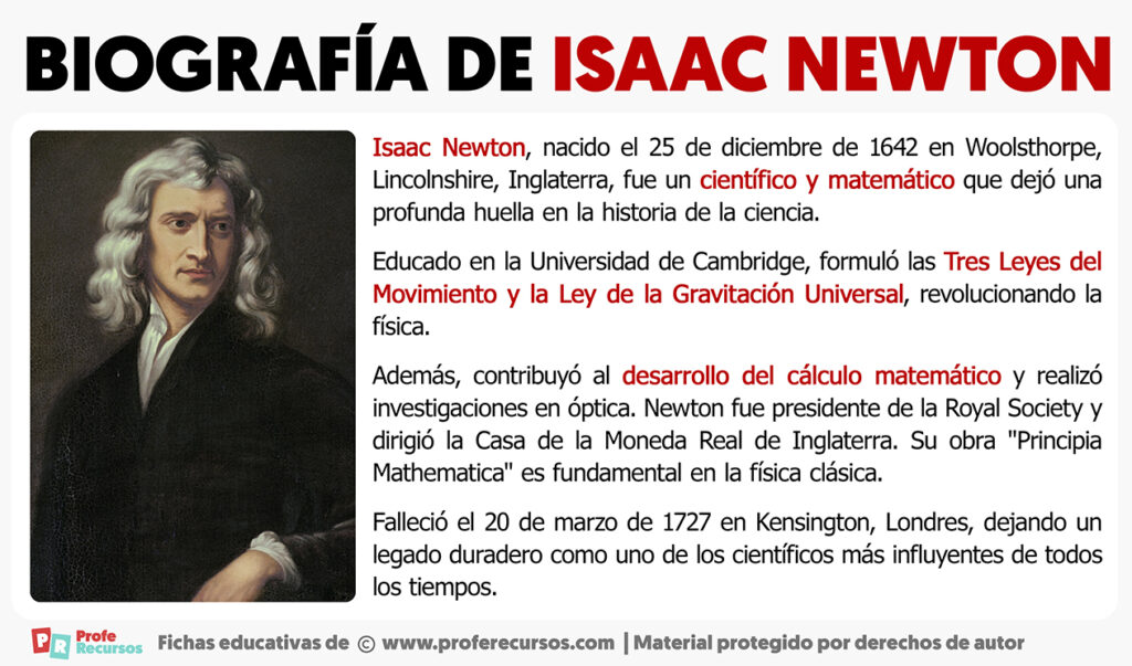 biografia de isaac newton resumen