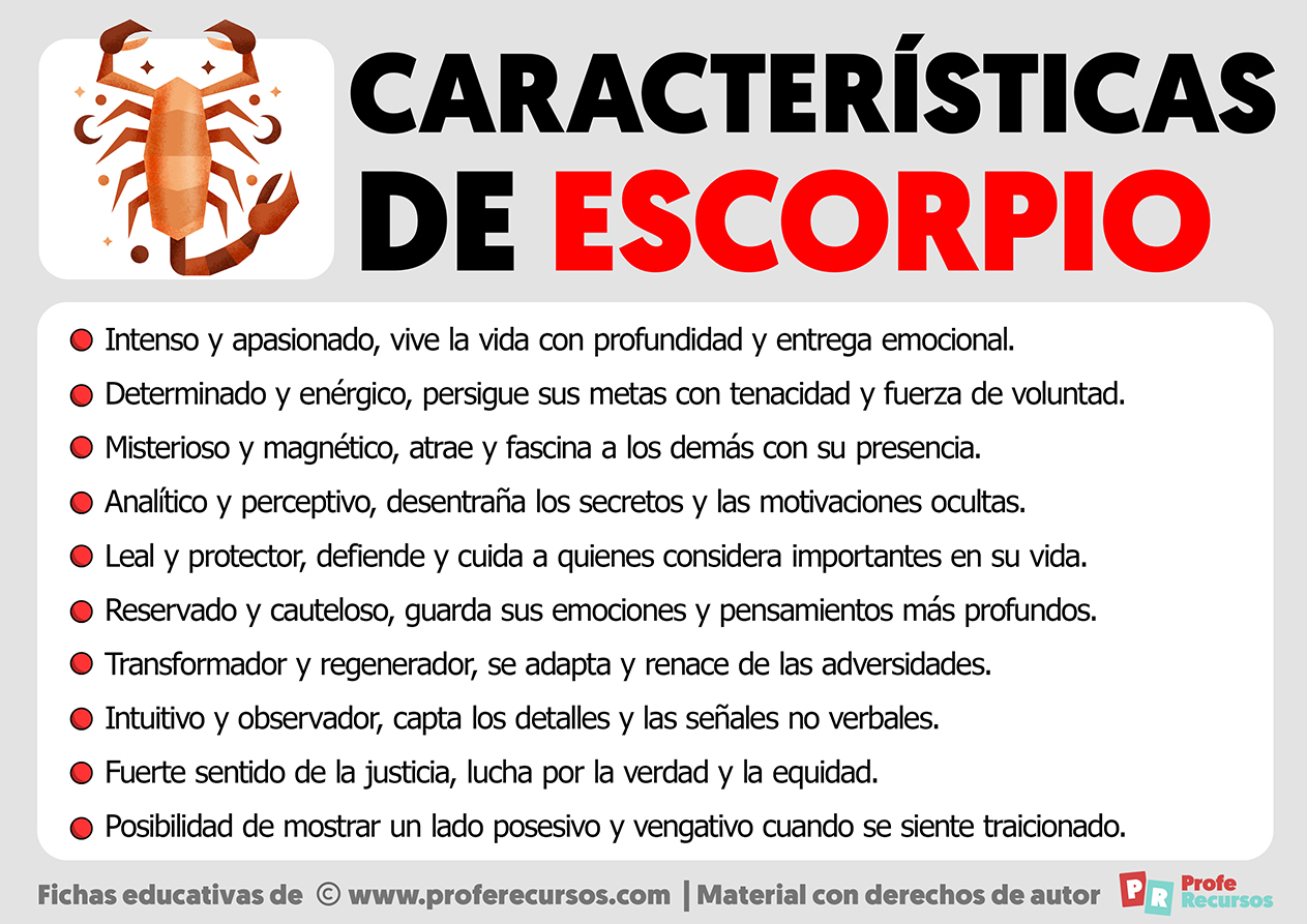 Caracteristicas de escorpio