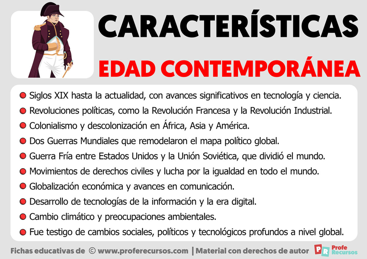 Características De La Edad Contemporánea