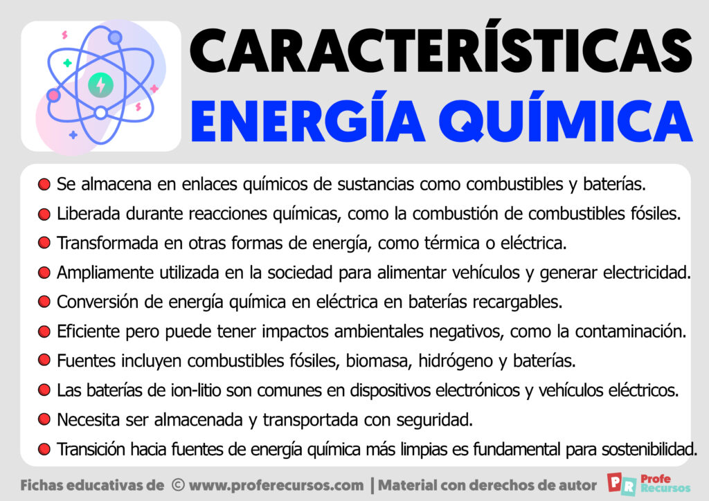 Características de la Energía Química