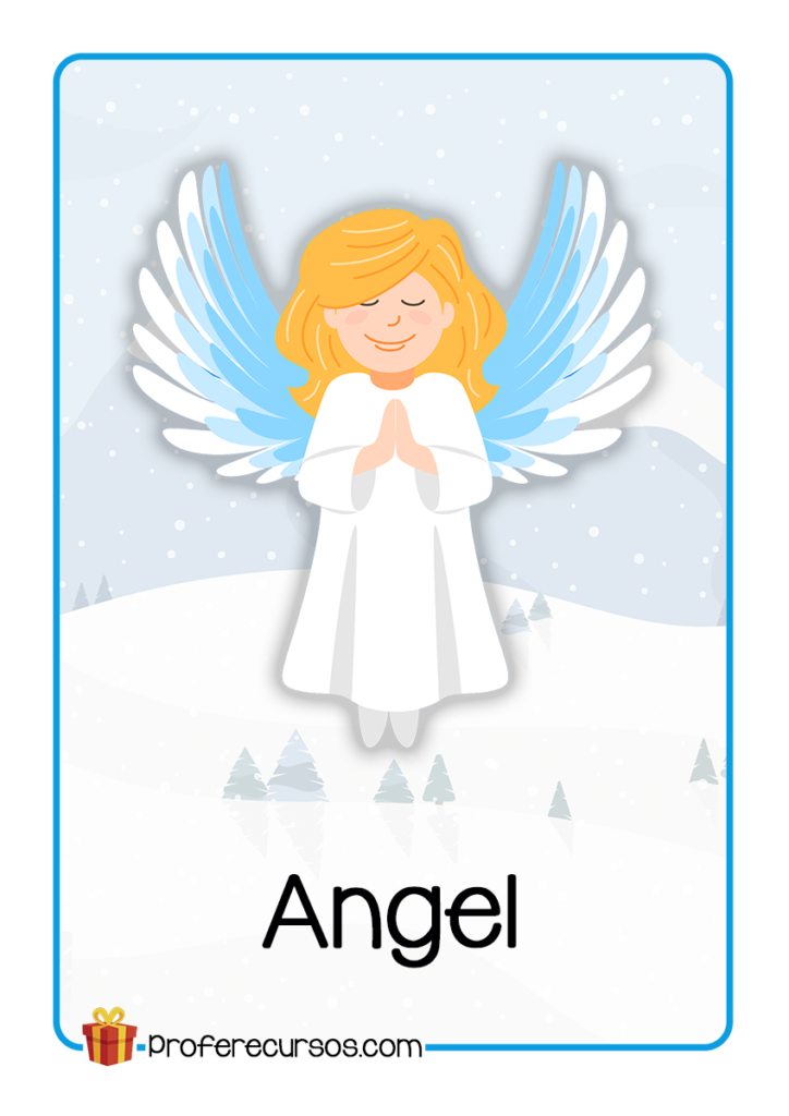 Christmas Flashcards (Angel) - Profe Recursos