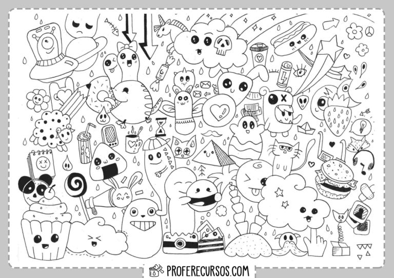 Dibujos Kawaii Para Colorear Pack Para Imprimir 2741