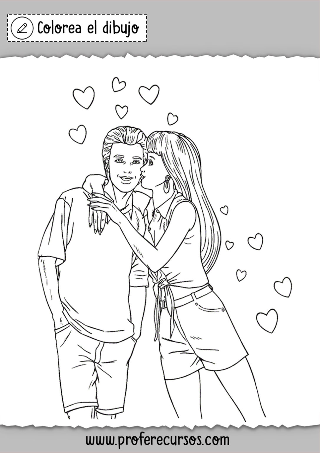 Dibujos De Amor Pareja Colorear