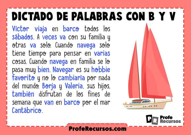 DICTADOS Cortos Con B Y V Para Niños De Primaria | SUPER PACK