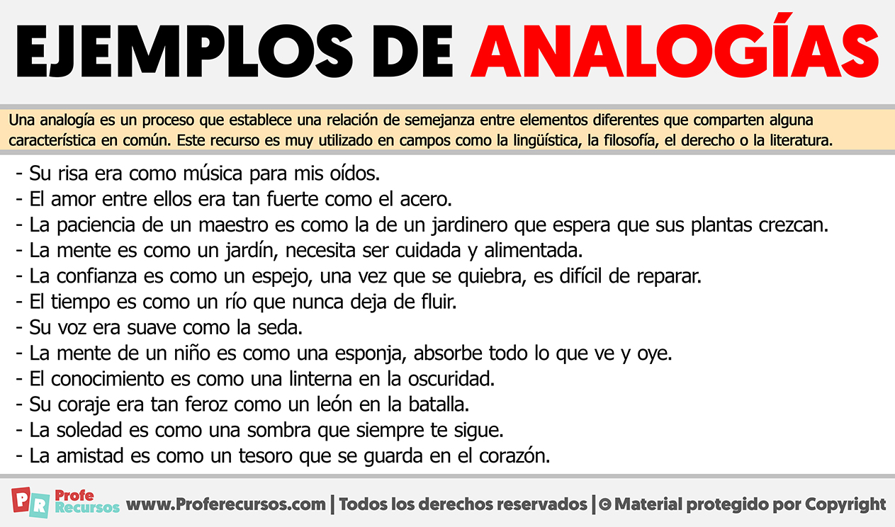 Ejemplos de analogias