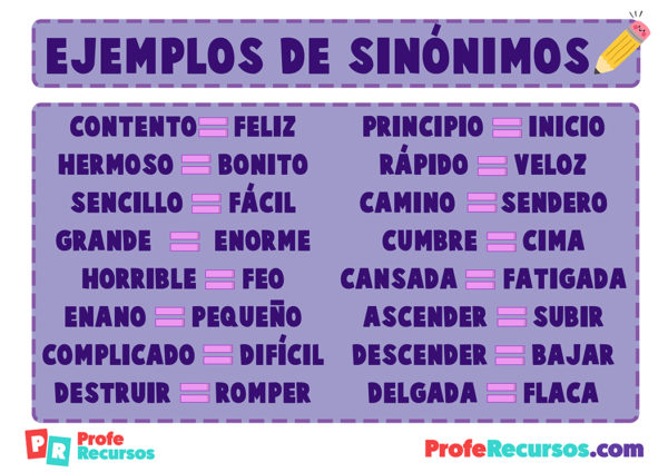 Ejemplos De Sinonimos 