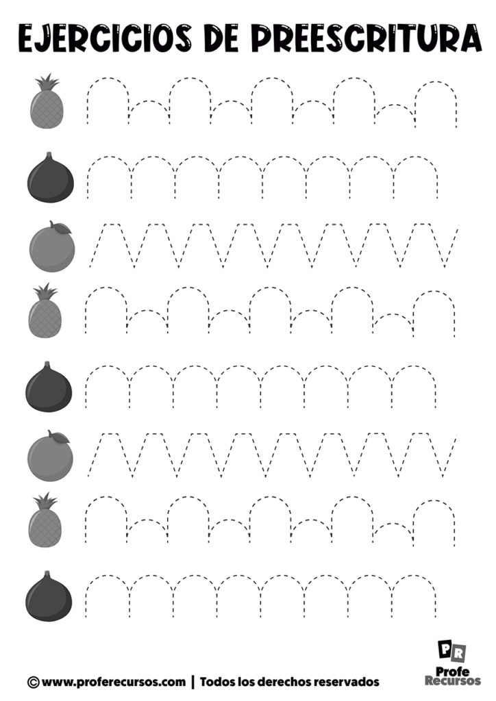 Ejercicios De Preescritura Para Niños Listos Para Imprimir 4523