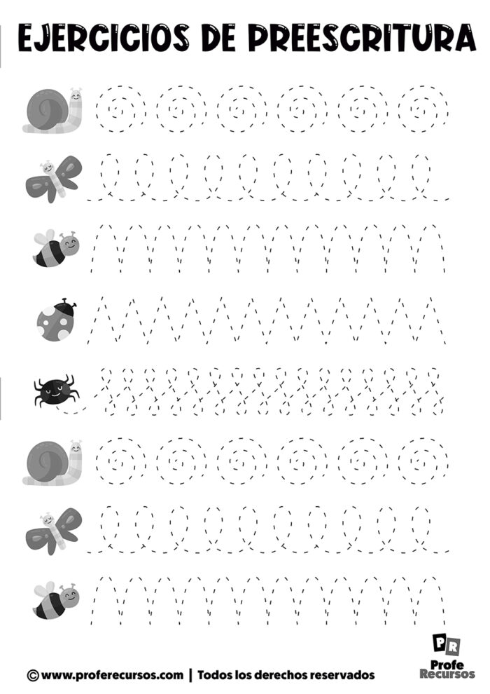 Ejercicios De Preescritura Para Niños Listos Para Imprimir 3170