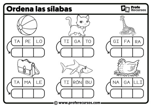 Fichas De Silabas Para Niños 9448