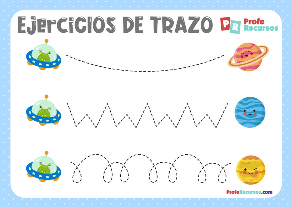 Fichas de Trazo | Actividades de Trazo y Grafomotricidad