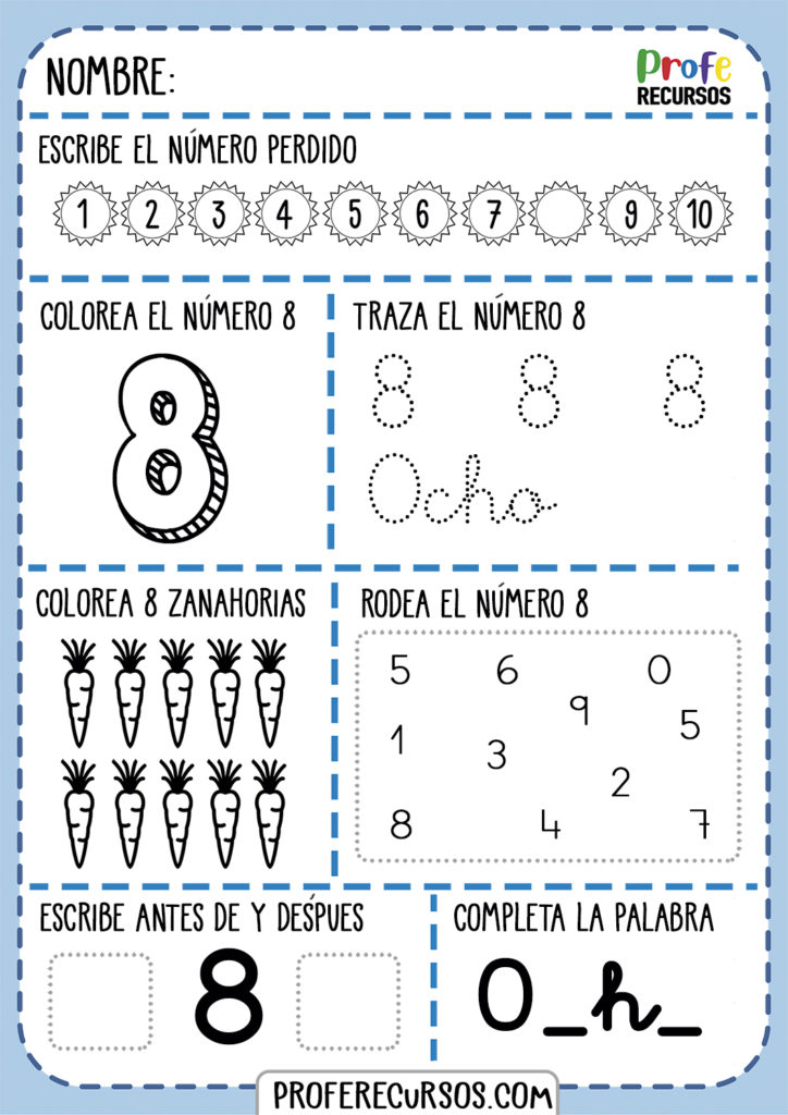 Fichas Y Actividades Para Aprender Los Números 1903