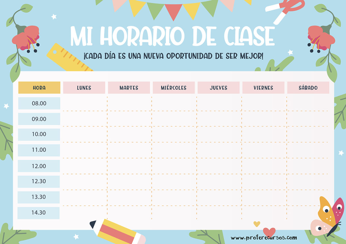 Horarios De Clase Para Primaria 8464