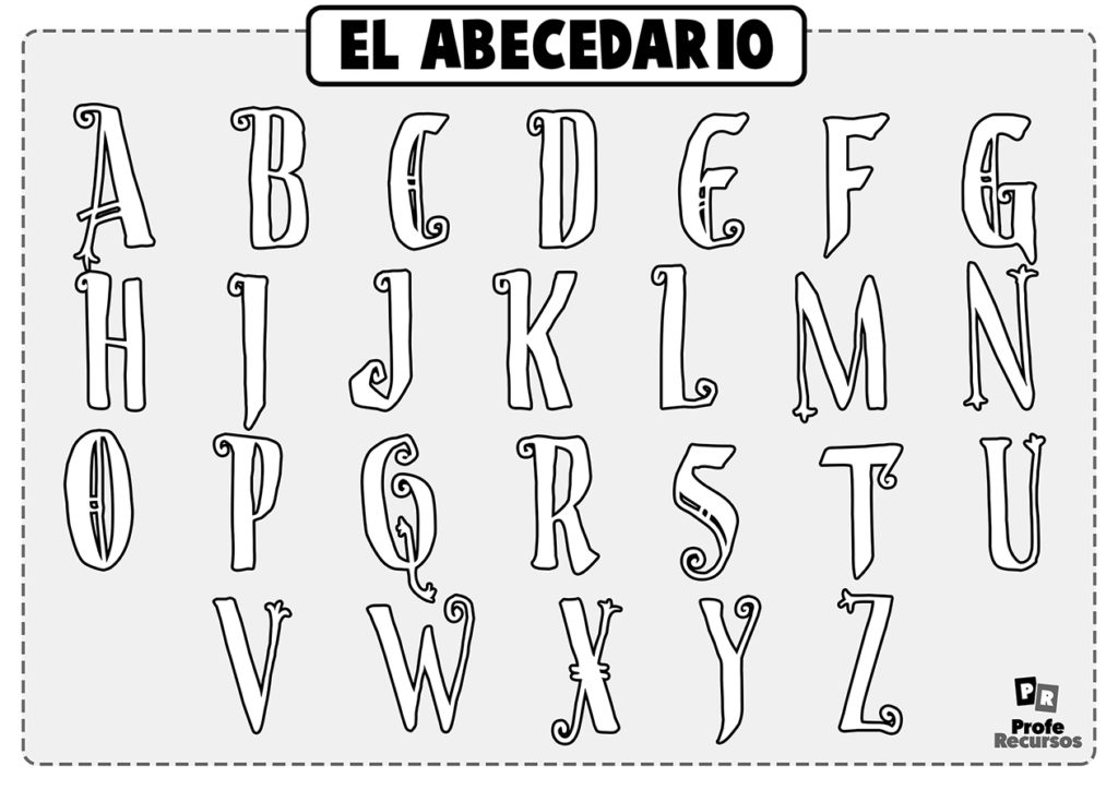 Fichas del Abecedario para Colorear | Listos para Imprimir