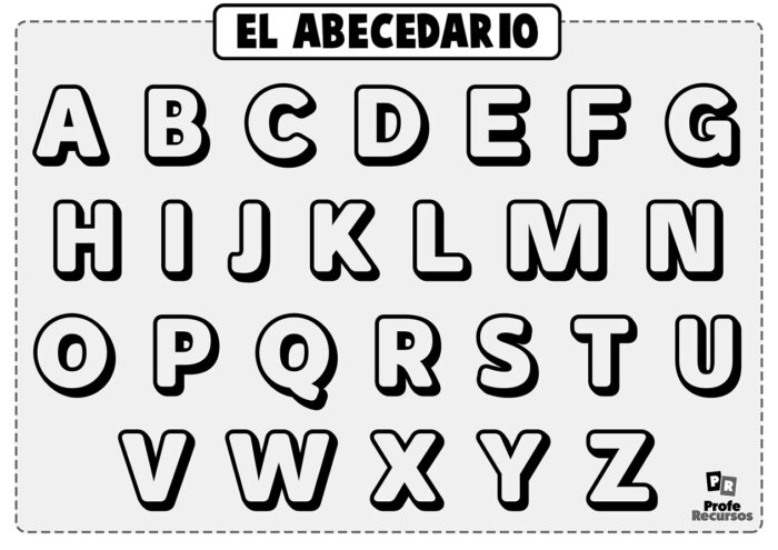 Letras del abecedario para colorear - Profe Recursos