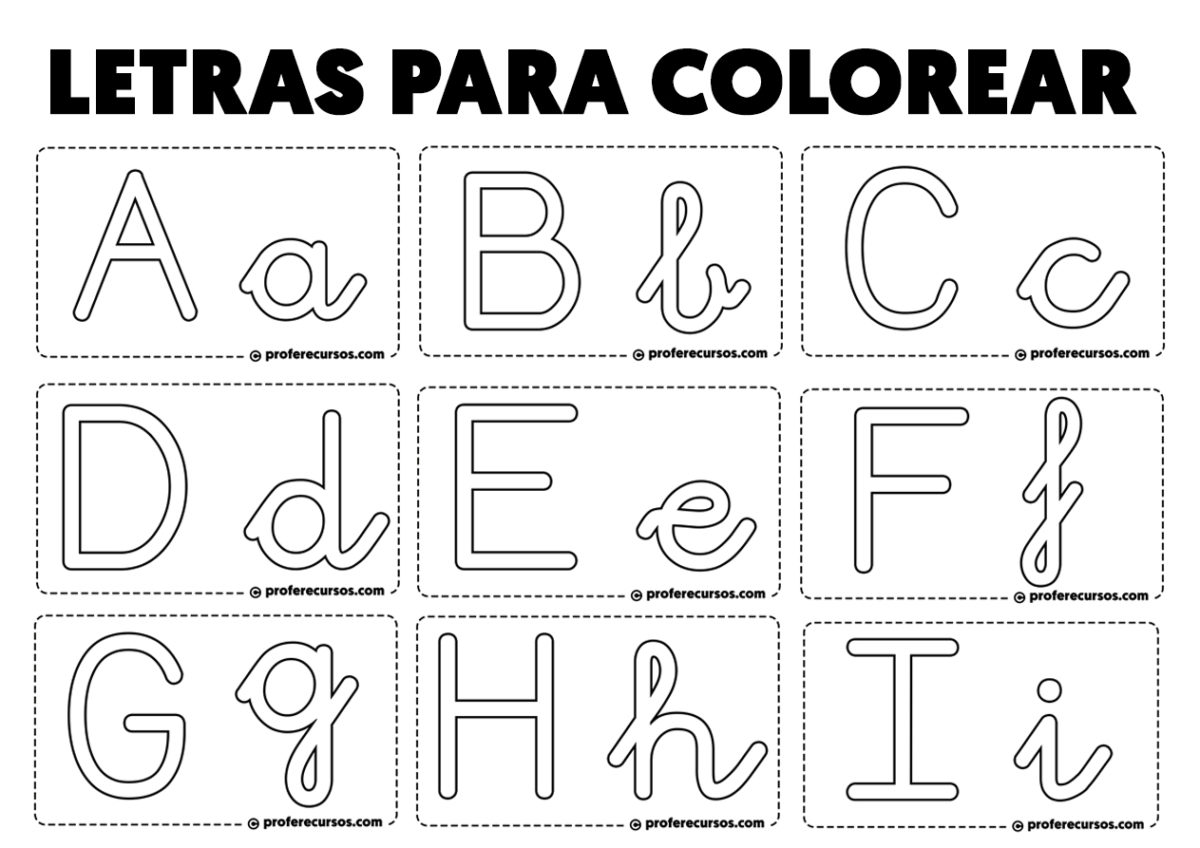 Letras para Colorear | ABECEDARIO COMPLETO para Colorear