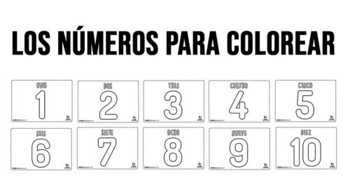 Los Números Para Colorear Números Para Imprimir Y Colorear