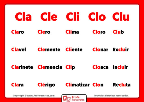 Oraciones Con Cla,Cle,Cli,Clo,Clu - Une Las Parejas - Wordwall