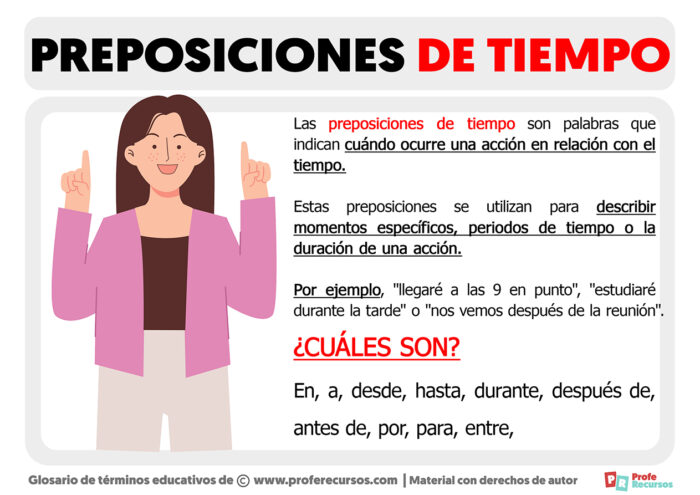 Qué Son Las Preposiciones De Tiempo