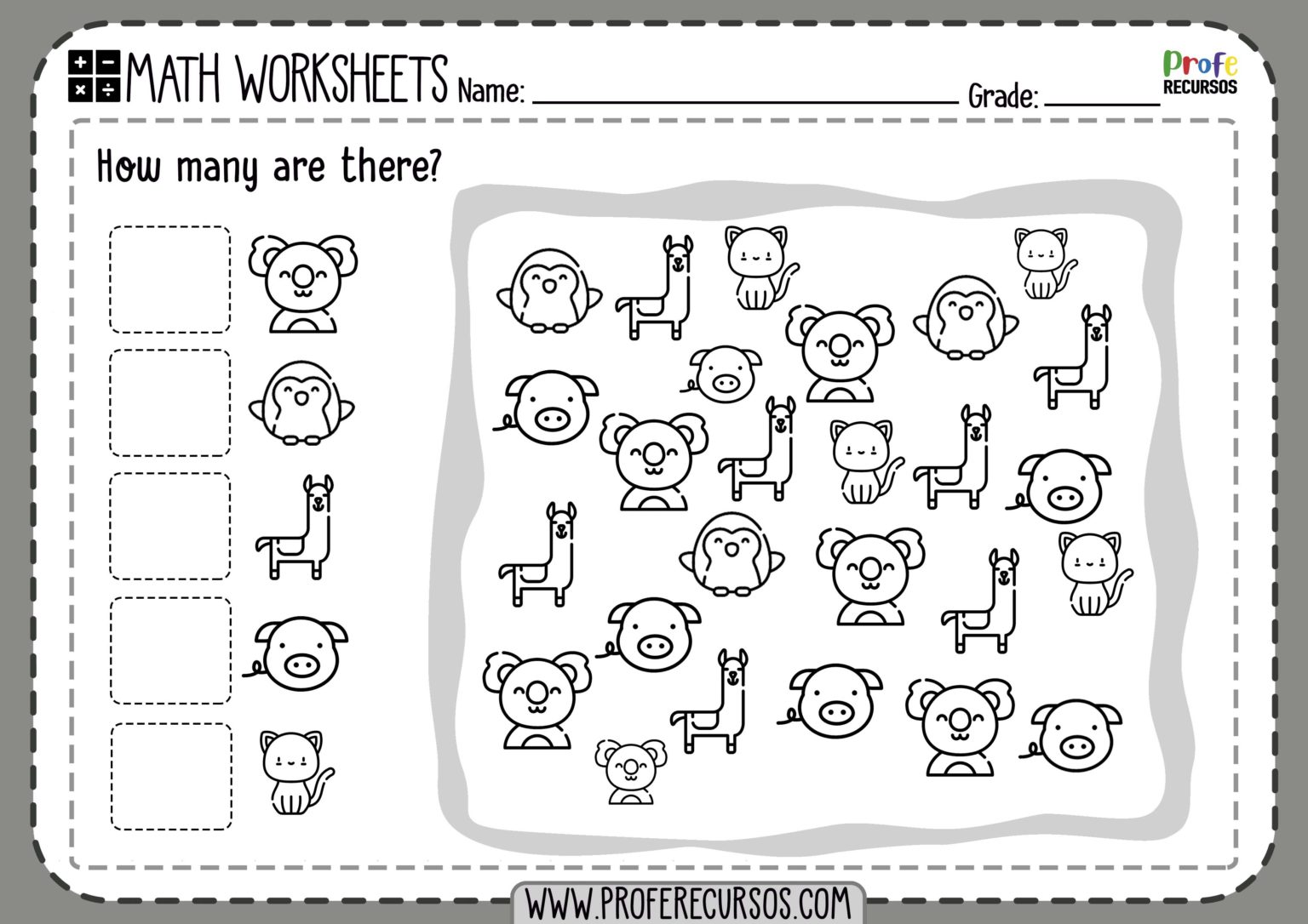 Free Printable Counting Worksheets for Kindergarten