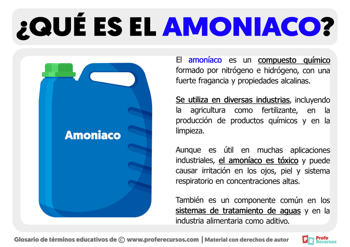 Qué es el Amoniaco Definición de Amoniaco