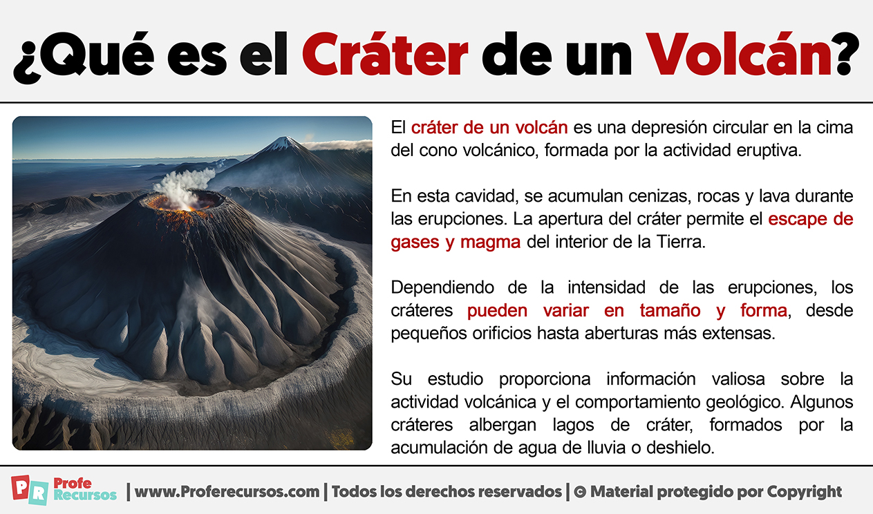 Que es el crater de un volcan