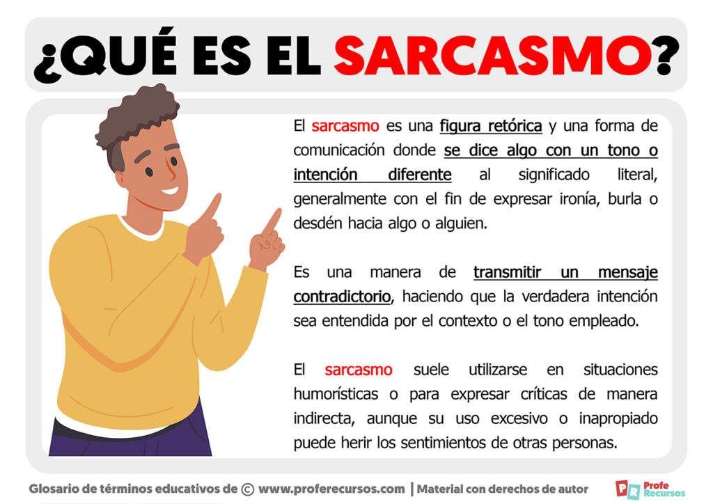 Qu Es El Sarcasmo Definici N De Sarcasmo