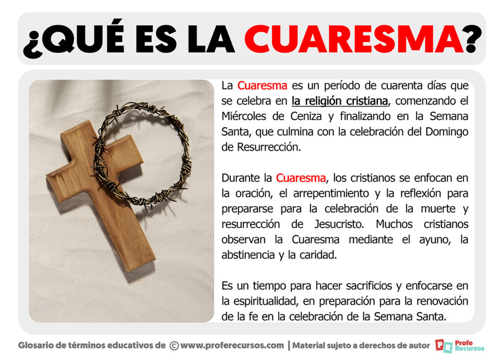 Qué es la Cuaresma Definición de Cuaresma