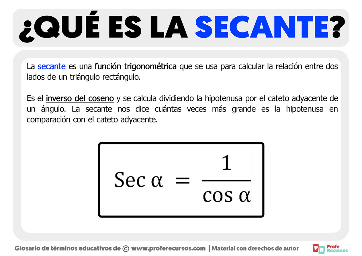 Que es la secante