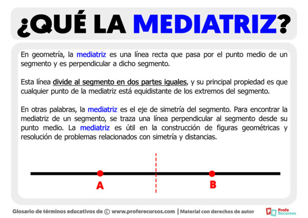 Qu Es La Mediatriz Definici N De Mediatriz