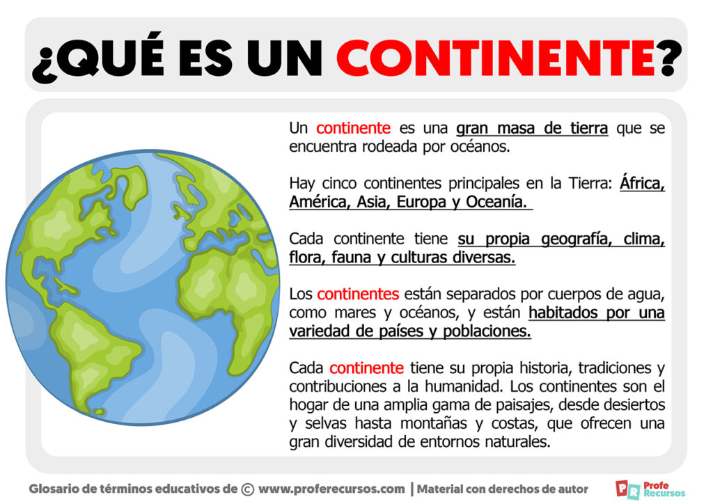 Qué Es Un Continente Definición De Continente