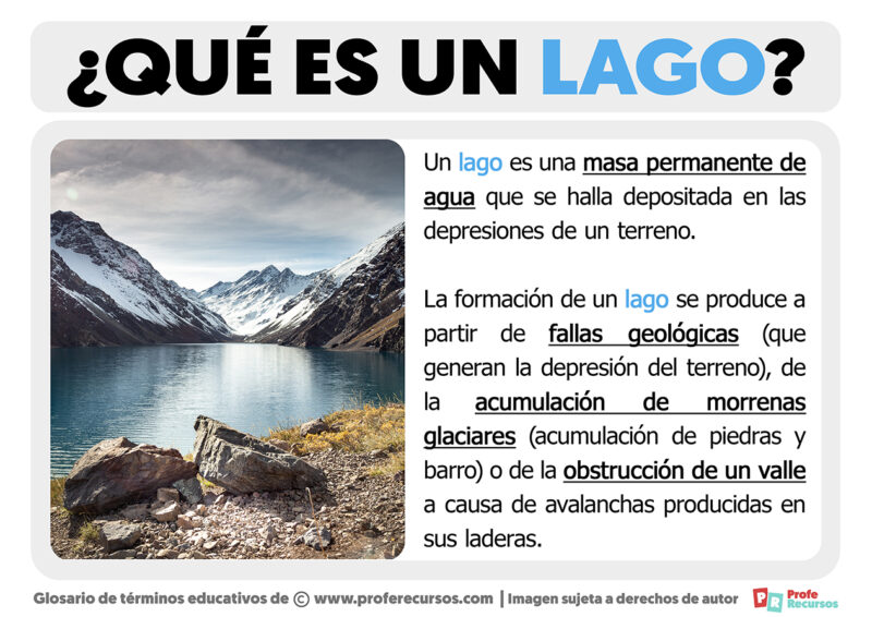 qué es un lago definición de lago