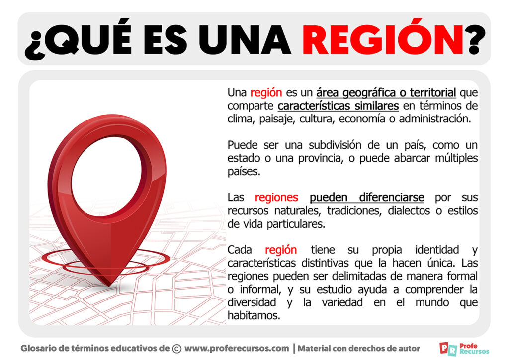 qué es una región definición de región